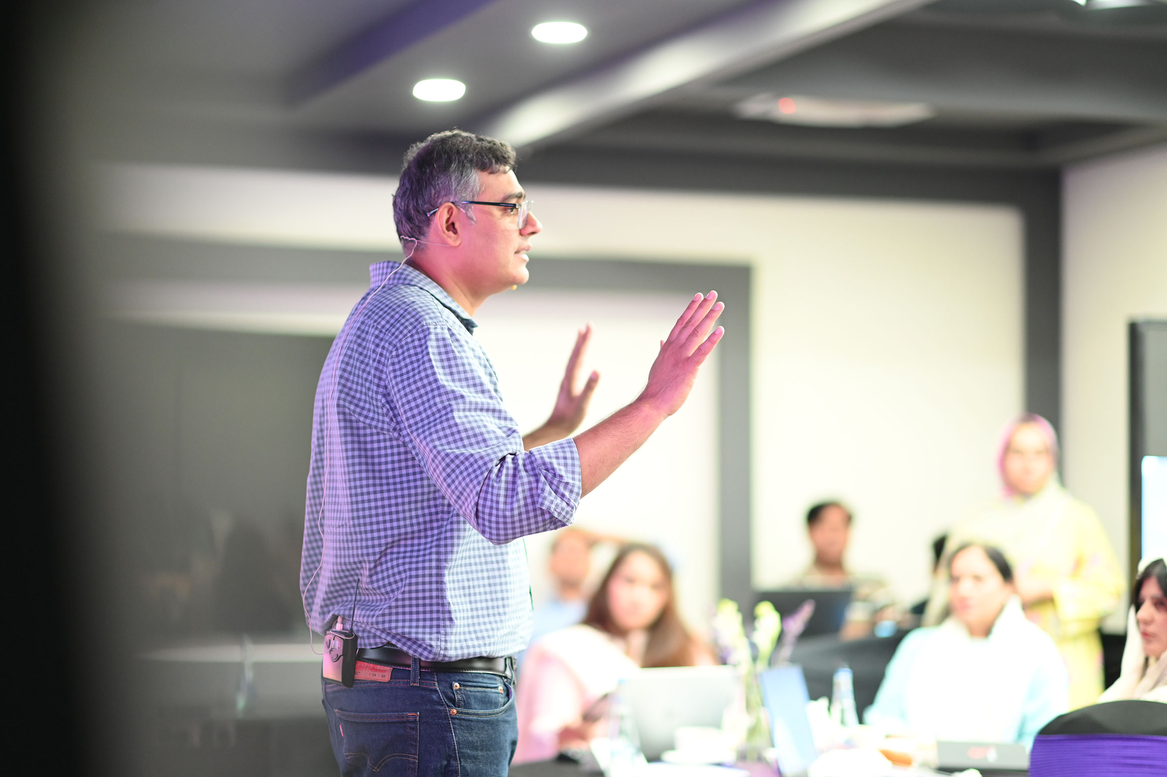 Think FRST trainer in action during MMBL enterprise AI upskilling workshop.